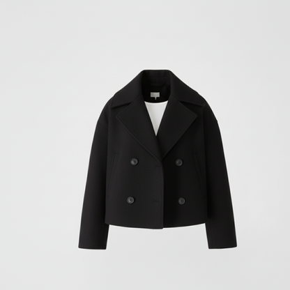 Tiffany | Women's Oversized Wool Coat - Short Double