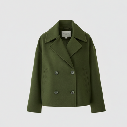 Tiffany | Women's Oversized Wool Coat - Short Double