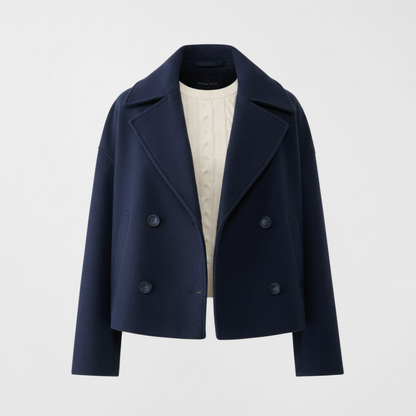 Tiffany | Women's Oversized Wool Coat - Short Double