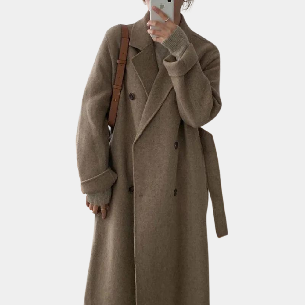 Ladies Large Fit Trench Coat with Belt - BritishElegance