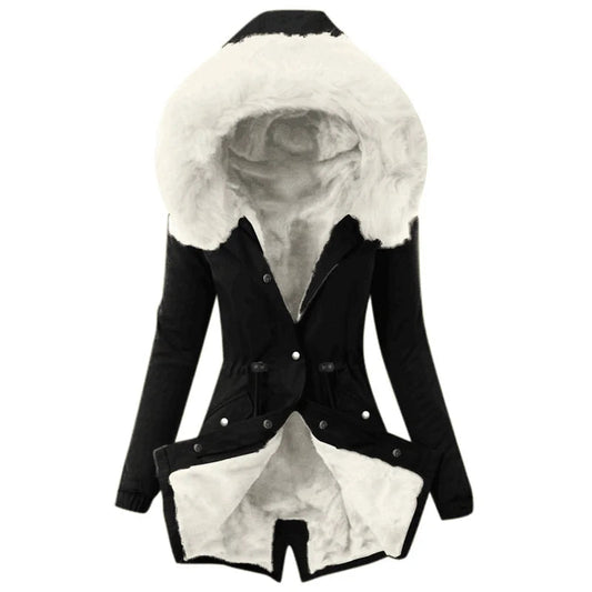 Adeline | Women's Parka Jacket With Faux Fur Hood