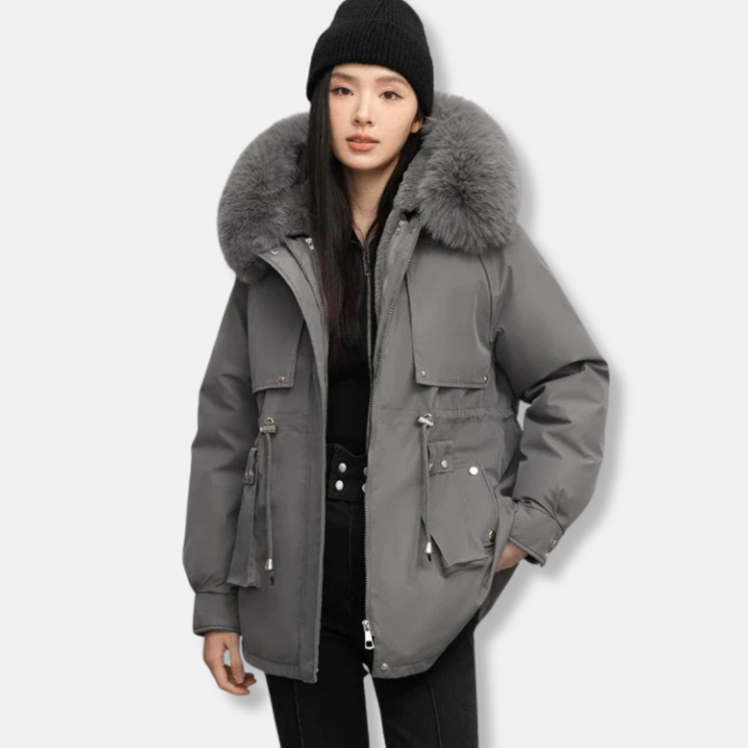 Women’s Short Fur-Trimmed Parka