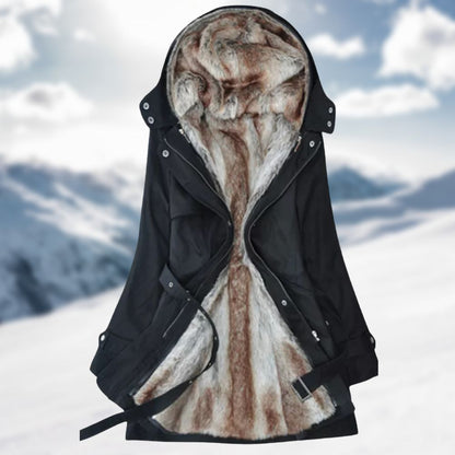 Layla | Women's Parka with Hood and Belt