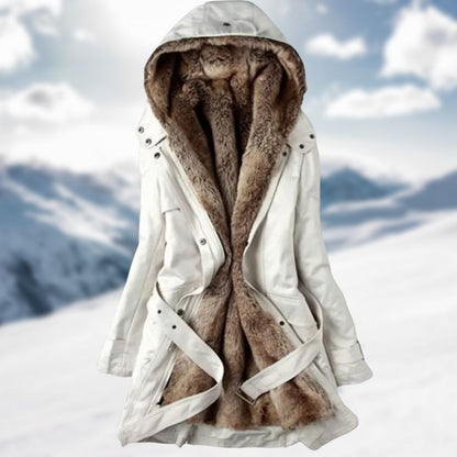 Layla | Women's Parka with Hood and Belt
