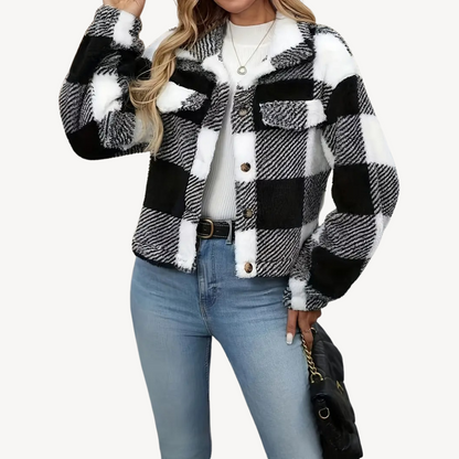 Women’s Plaid Plush Warm Jacket