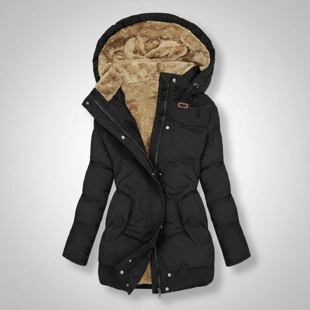 Ocean | Women's Puffer Parka Coat - Winter Jacket Hooded