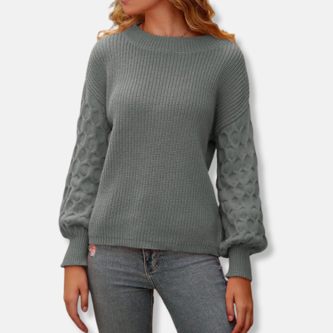 Women’s Textured Chunky Ribbed Pullover