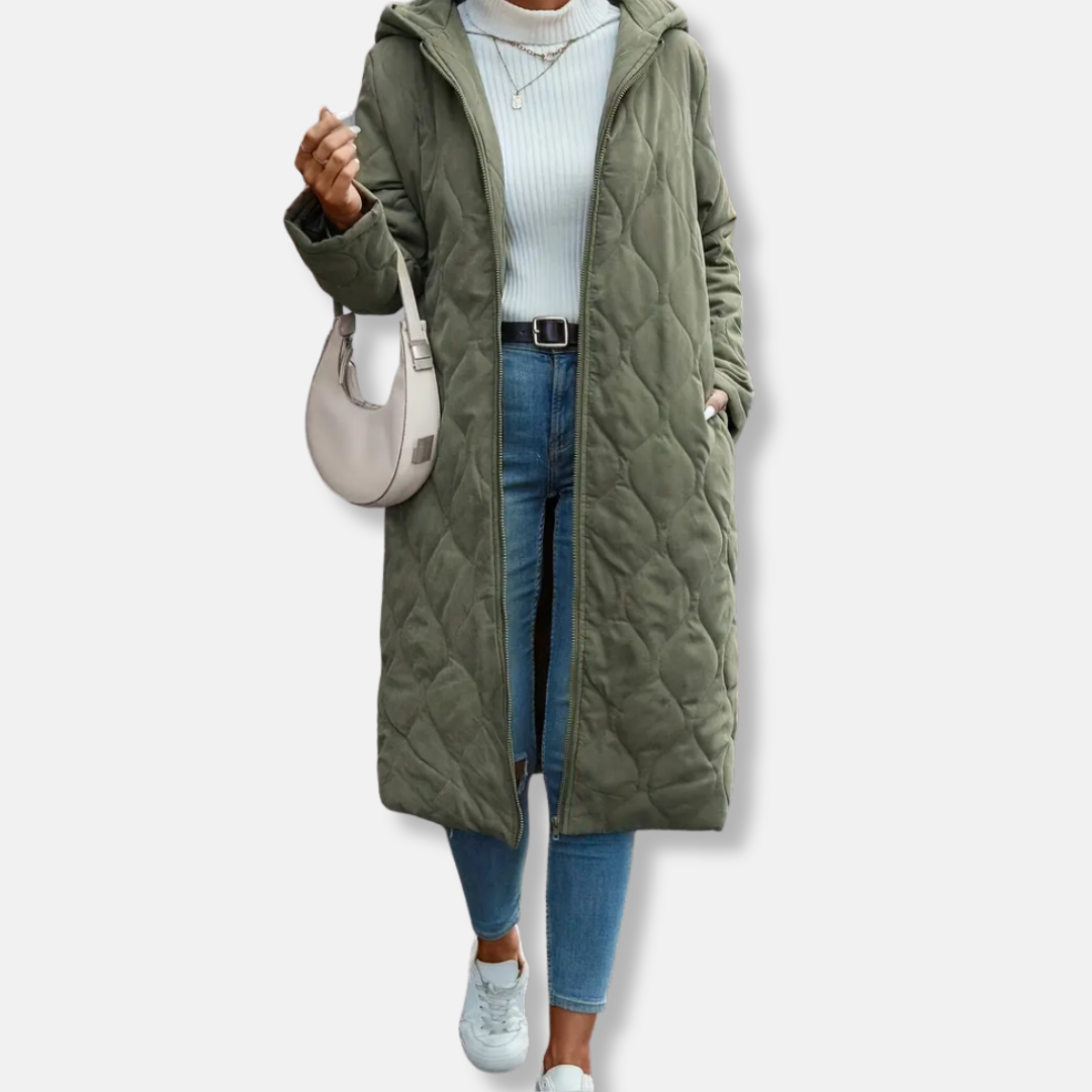 Women’s Longline Quilted Puffer Coat