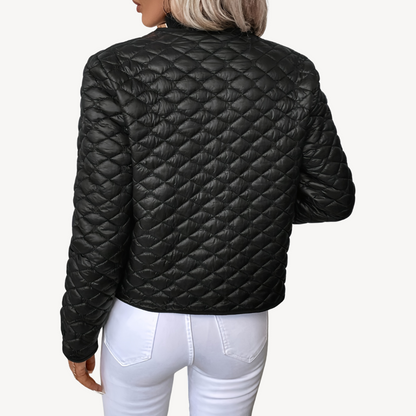 Women’s Elegant Quilted Button-Front Coat