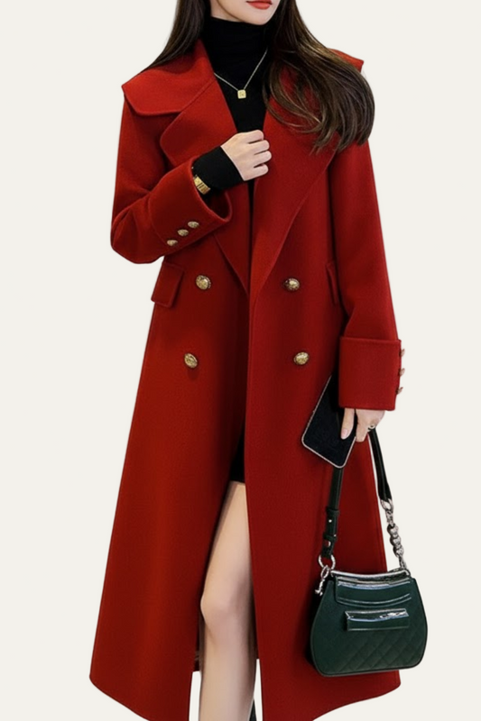Women’s Double-Breasted A-Line Coat