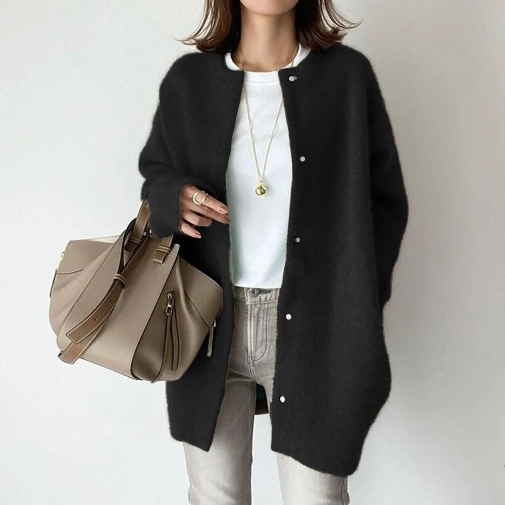 Ladies Classic Open Front Sweater