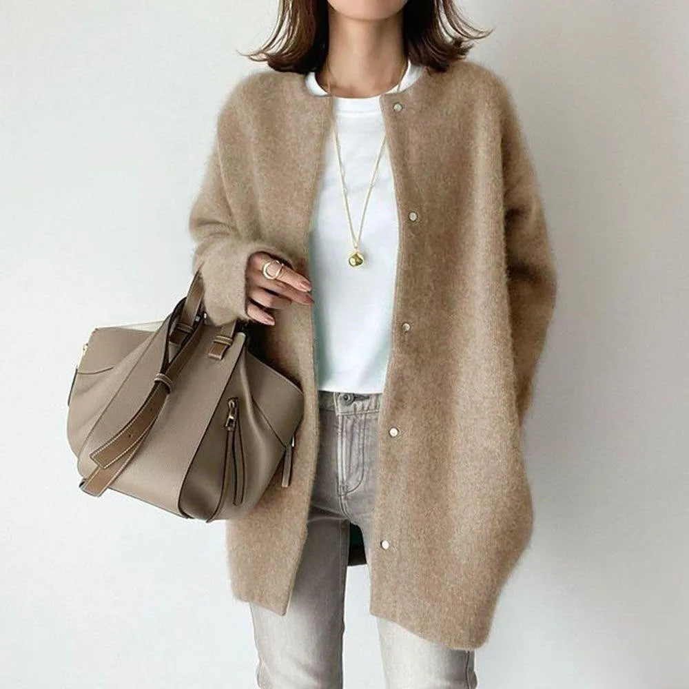 Ladies Classic Open Front Sweater
