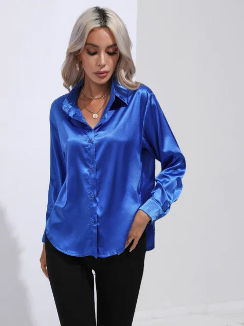 Classic Ladies Button Cuff Shirt - BritishElegance