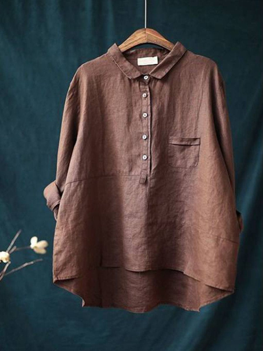 Classic Ladies Button Front Shirt - BritishElegance