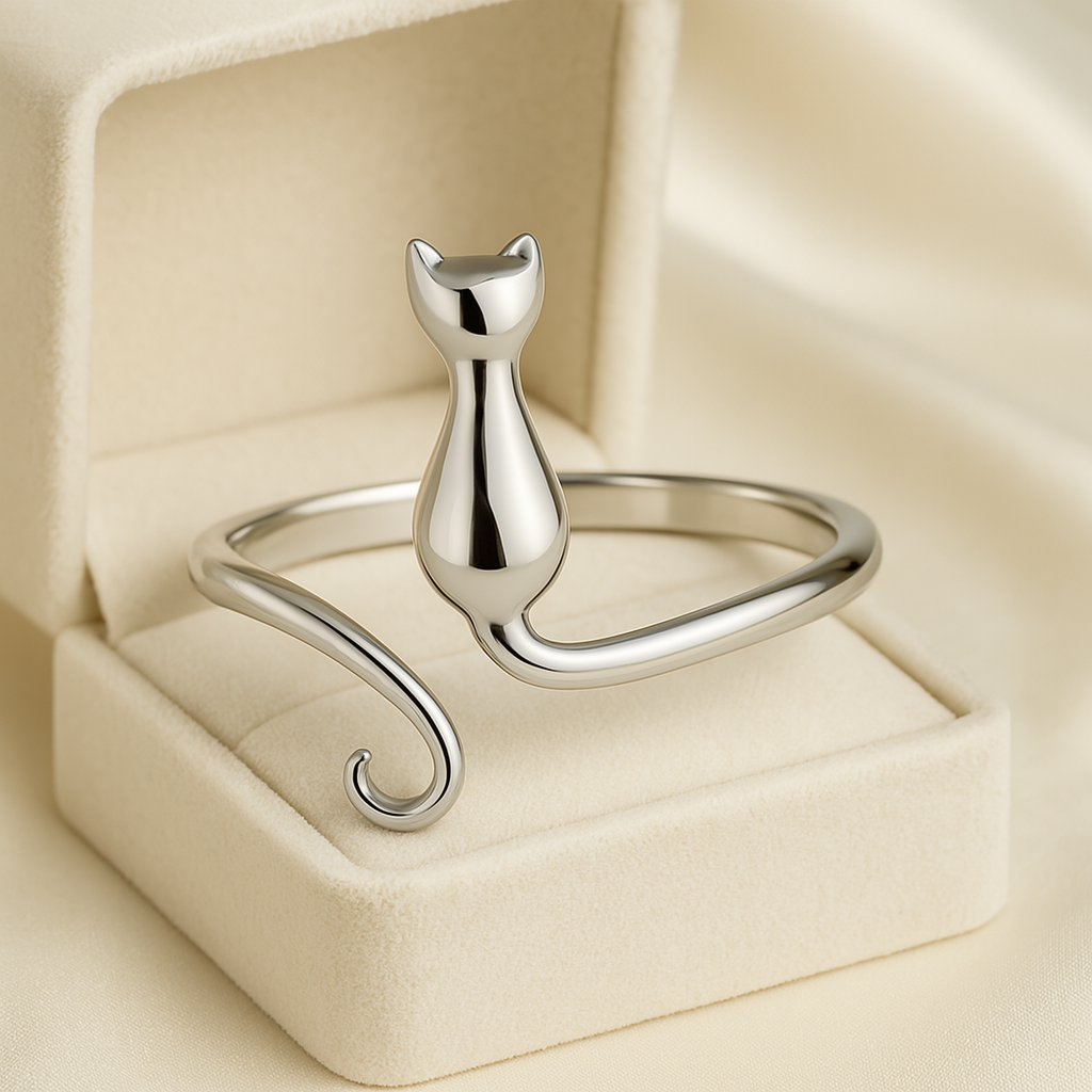 Fashionable Kitty Theme Ring - BritishElegance