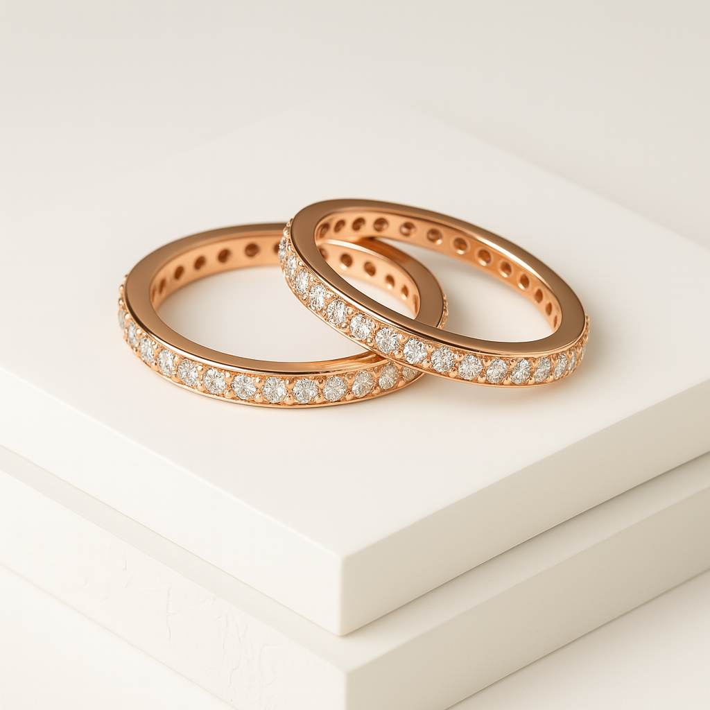 Classic Ladies Gold Round Ring - BritishElegance