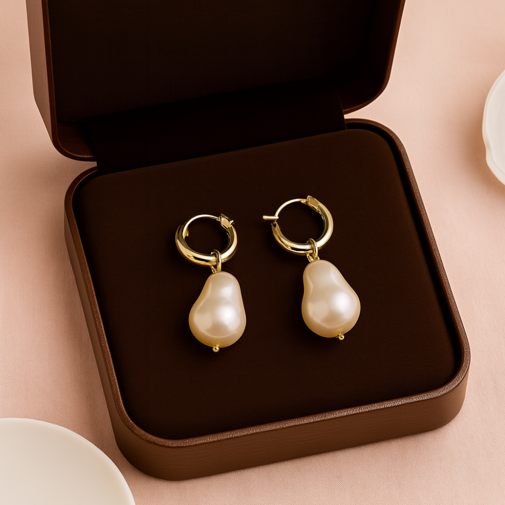 Fashionable Circle Beaded Earrings - BritishElegance