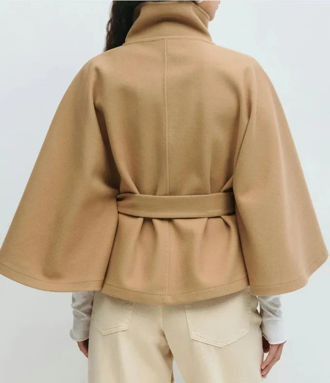 Women’s Elegant Tie-Belt Cape