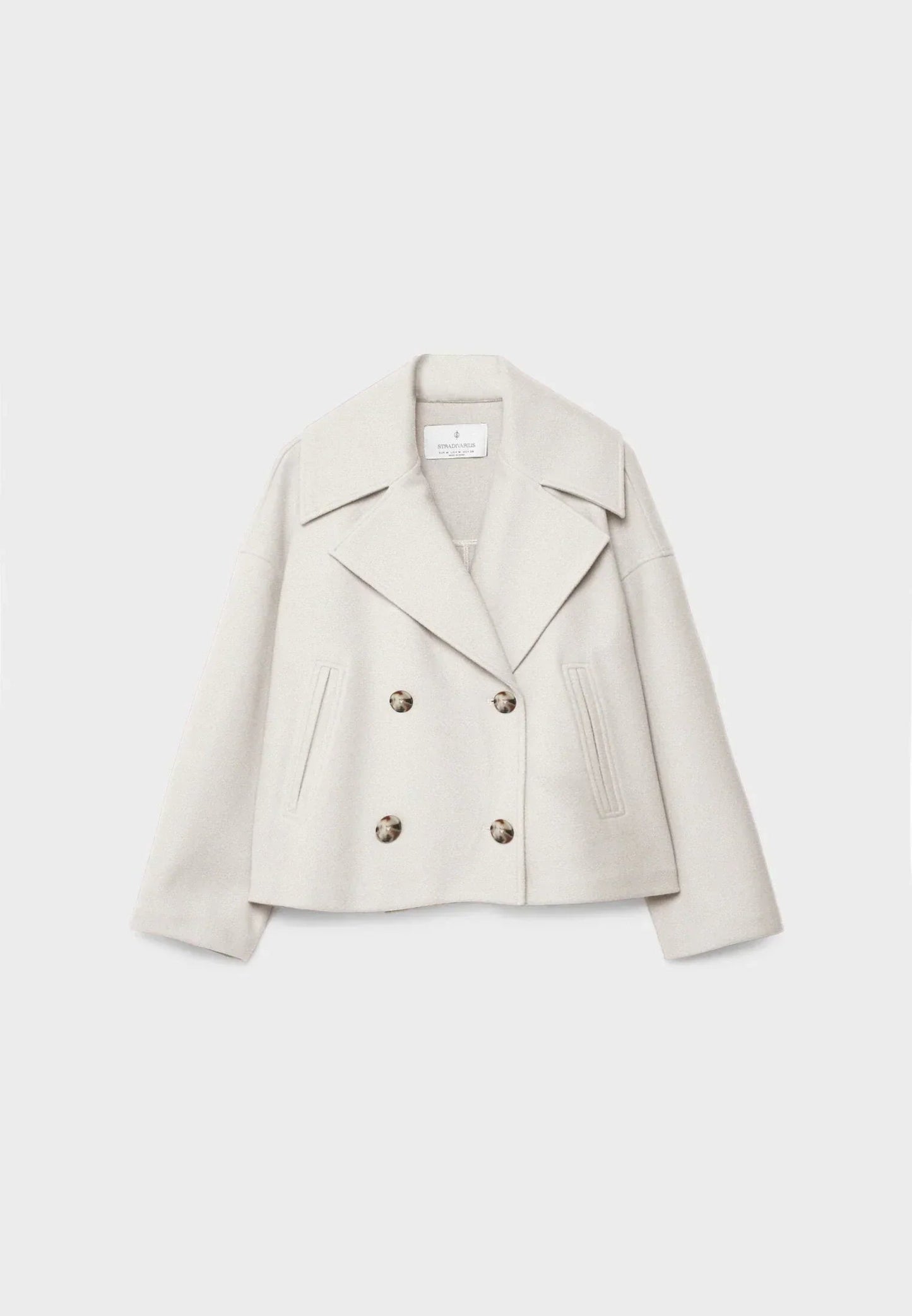 Women’s Double-Breasted Cropped Peacoat