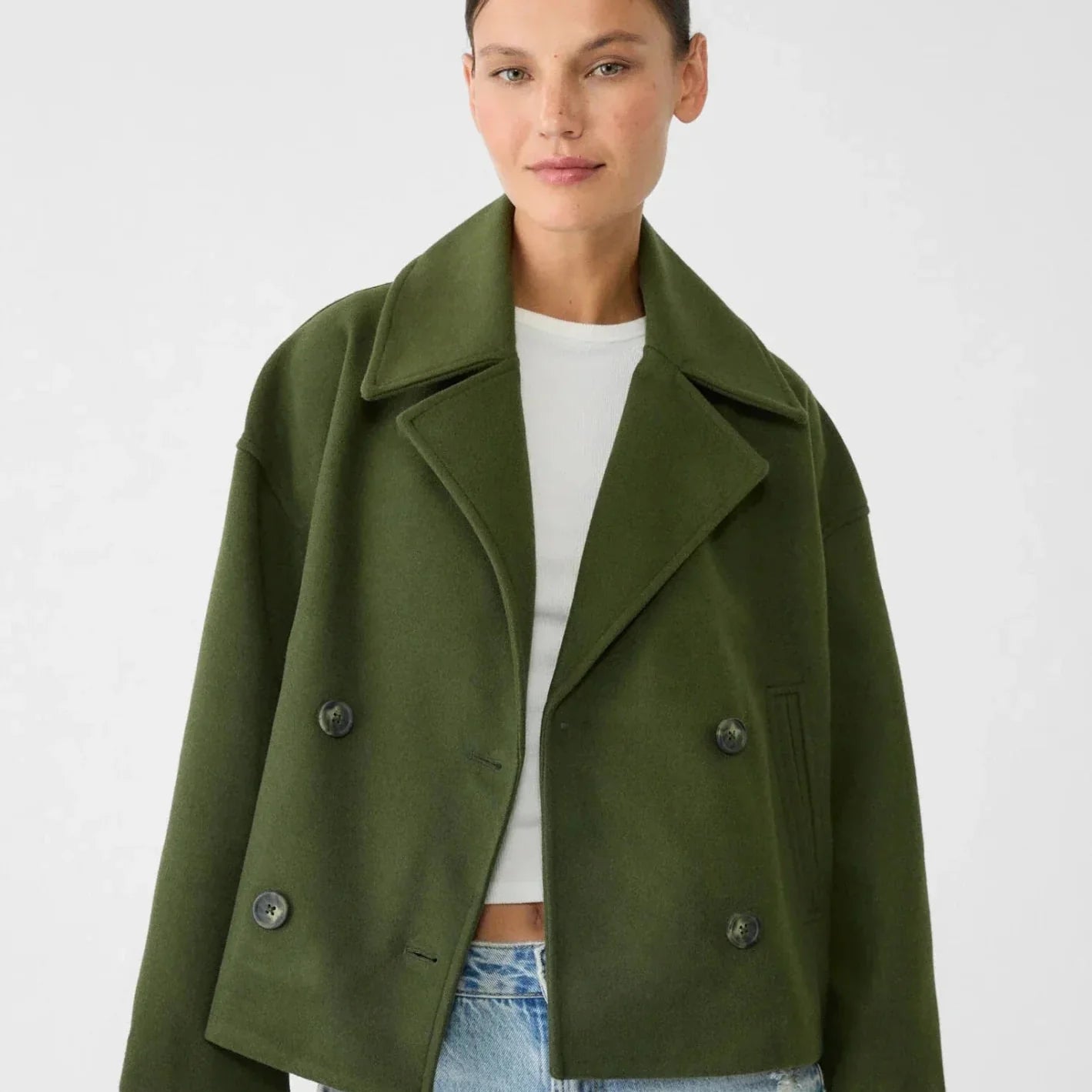 Classic Fit Double Button Lady Jacket