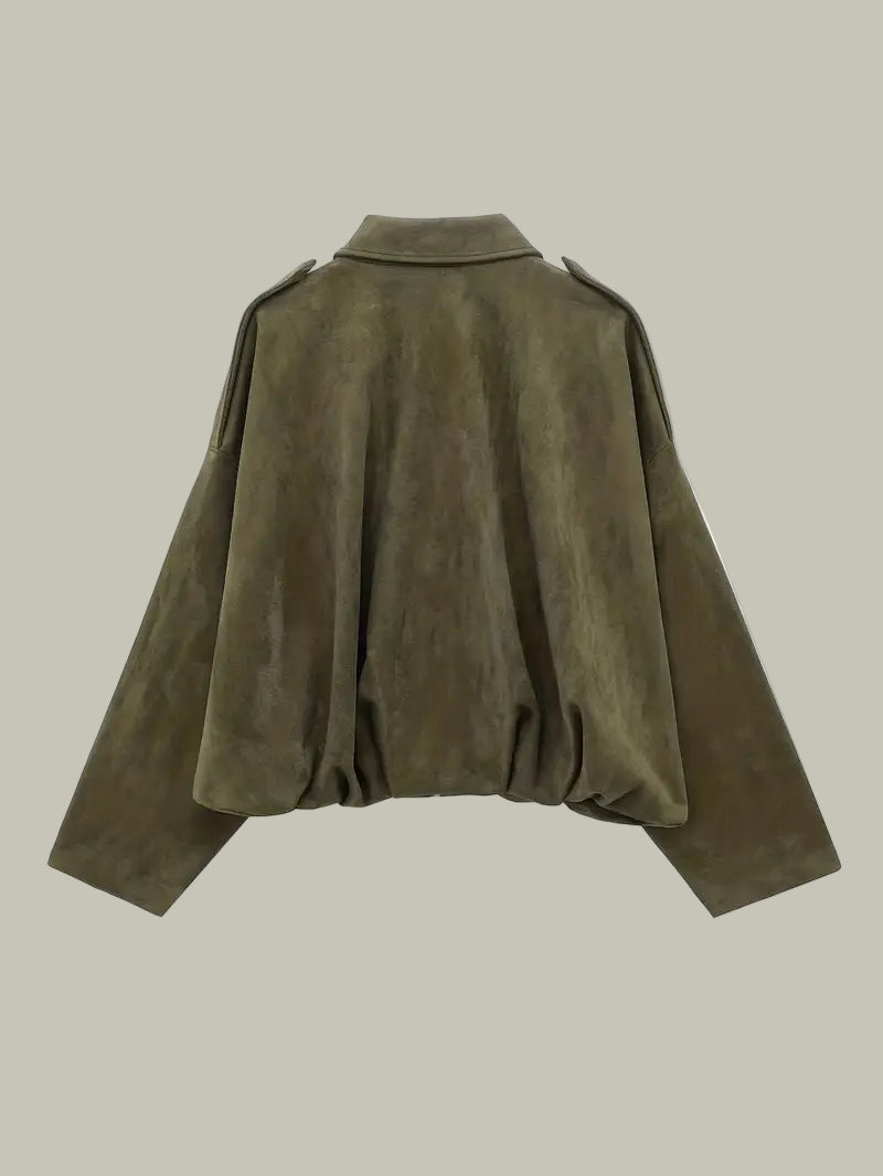 Women’s Oversized Cropped Bomber Jacket