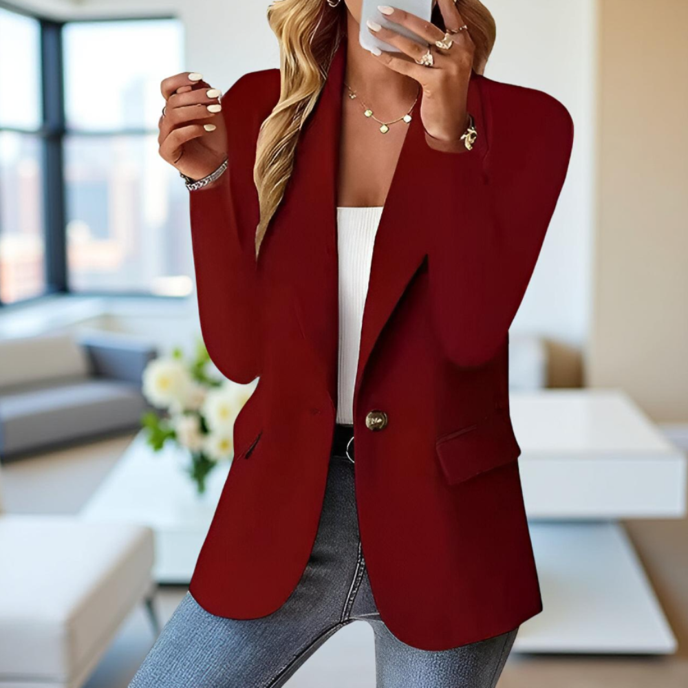 Classic One Button Ladies Jacket