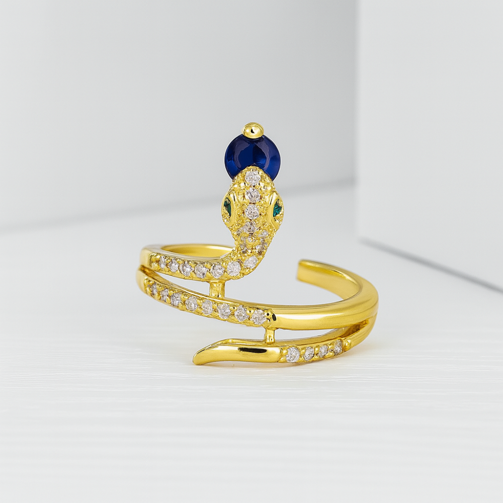 Affordable CZ Snake Fashion Ring - BritishElegance