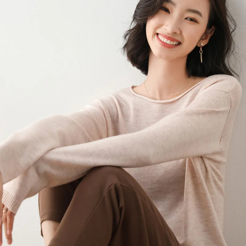 Women’s Relaxed Boat Neck Knit Top