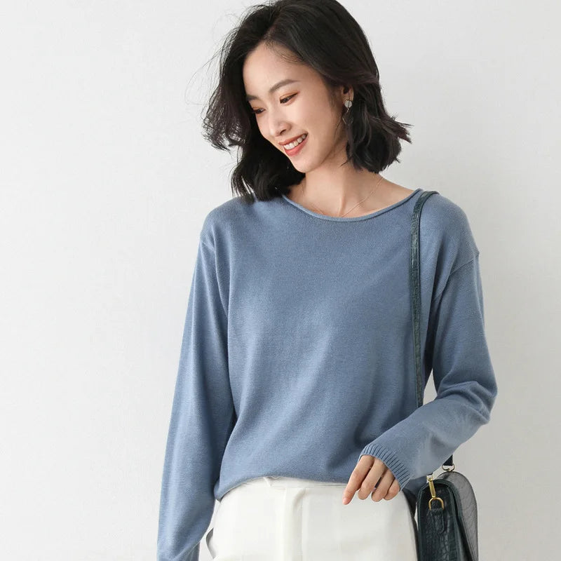Women’s Relaxed Boat Neck Knit Top