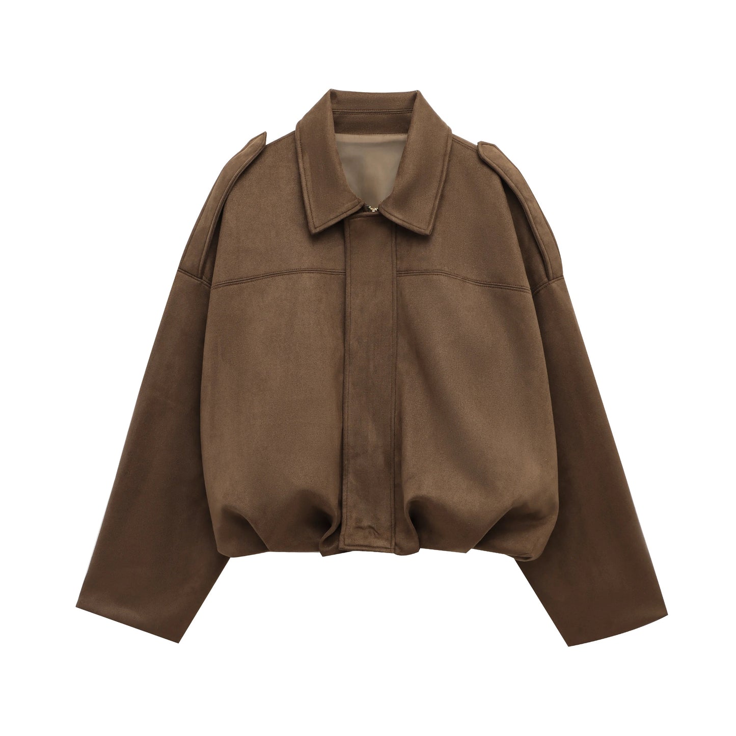 MotoCoat | Women's Vintage Suede Bomber Jacket – Casual Zipper Motorcycle Coat for Autumn