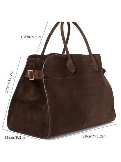 Women’s Suede Shopper Bag Large-Capacity Handbag