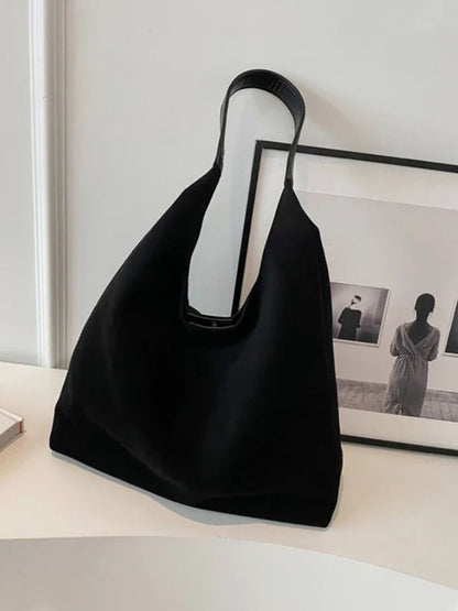 Women’s Suede handbag Minimalist Shopper bag Quiet Luxury