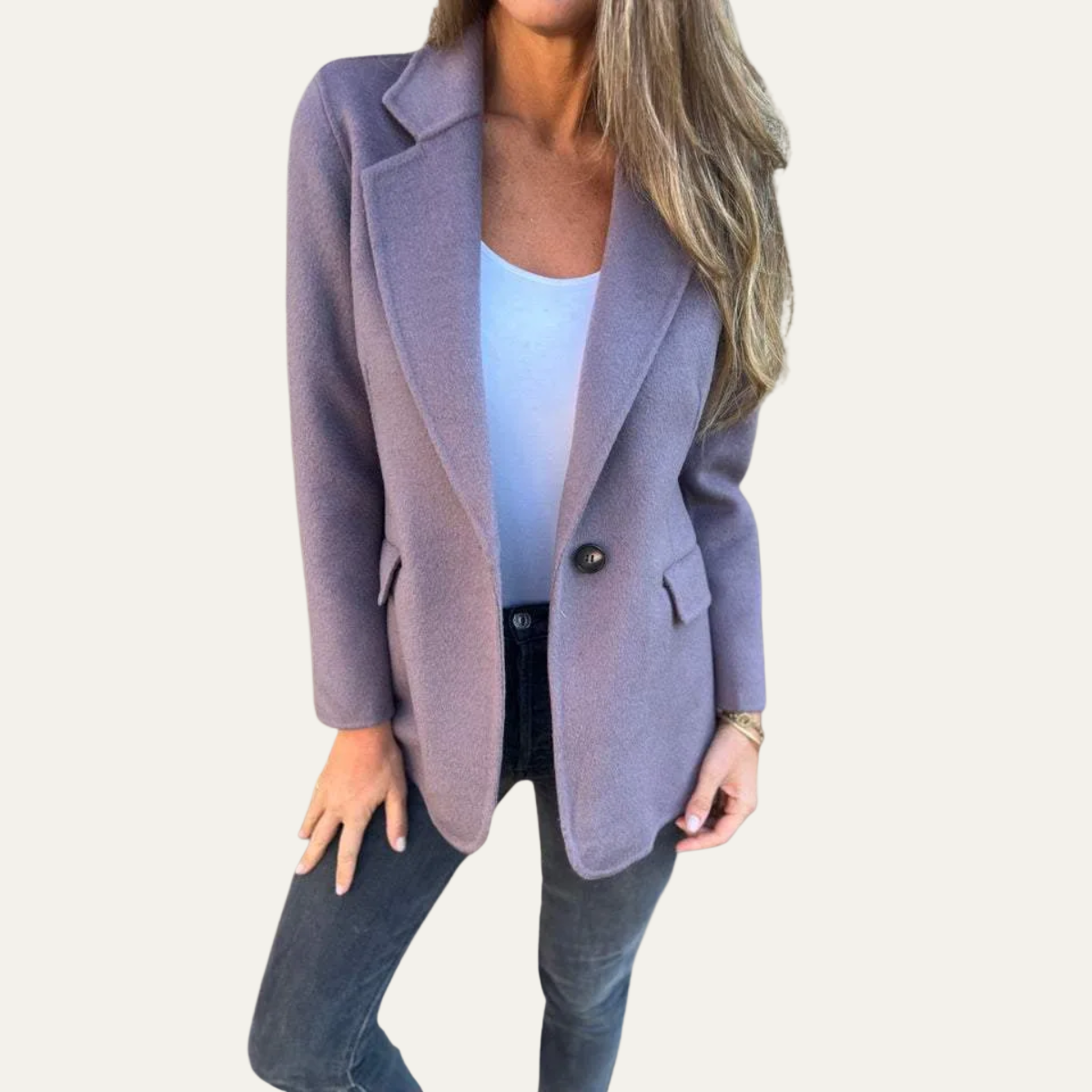 Women’s Relaxed Fit Single-Breasted Blazer