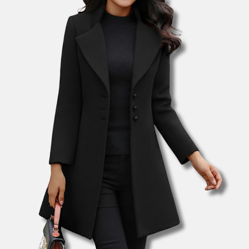 Women’s Elegant Mid-Length A-Line Coat