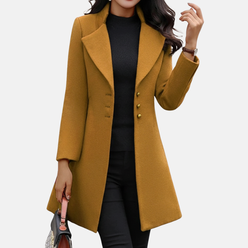 Women’s Elegant Mid-Length A-Line Coat