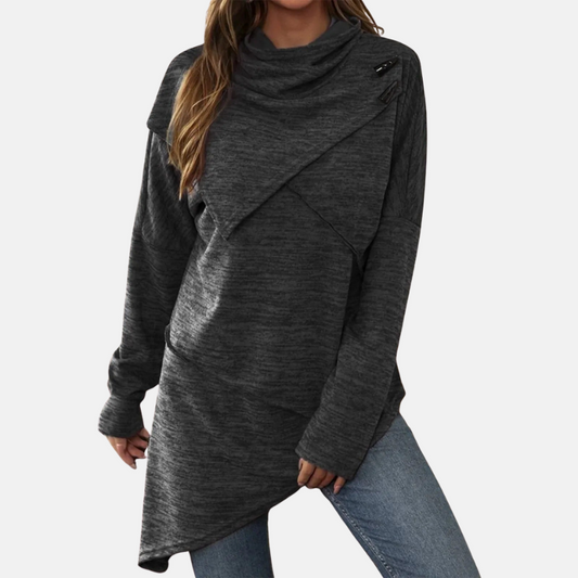 Women’s Asymmetrical Cowl-Neck Tunic