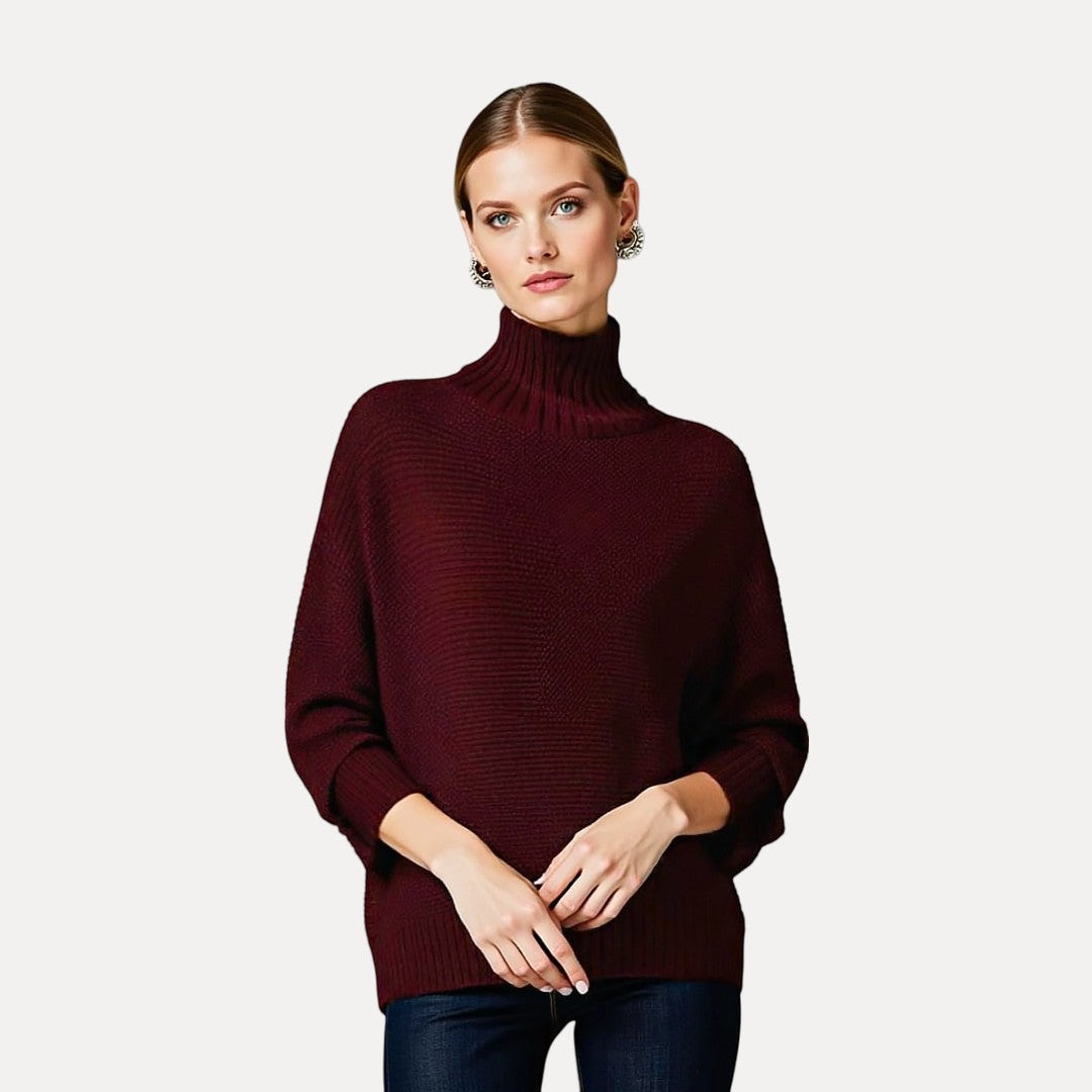 Women’s Ribbed Mock Turtleneck Sweater