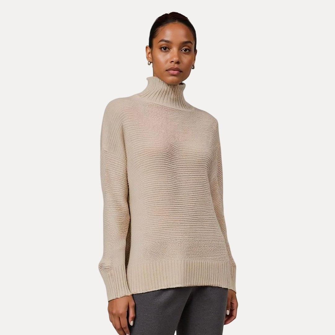 Women’s Ribbed Mock Turtleneck Sweater