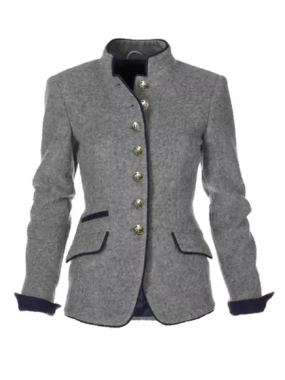 Meody | Women's Vintage Buttoned High Collar Winter Jacket