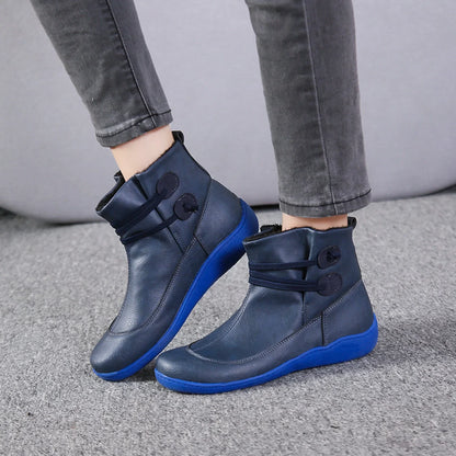 Insulated Water Resistant Leather Ankle Boots