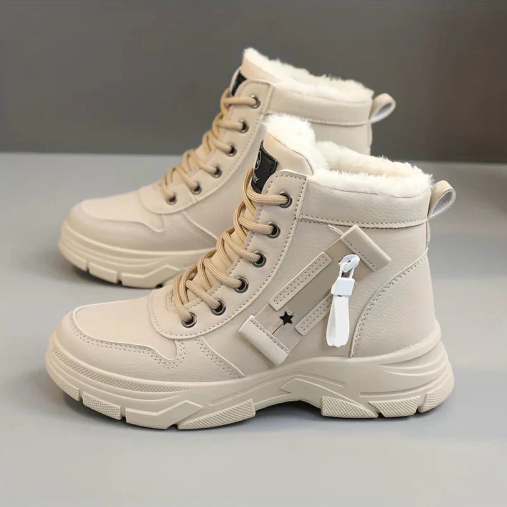 Insulated Waterproof Women's Snow Boots Cold Weather Shoes - BritishElegance