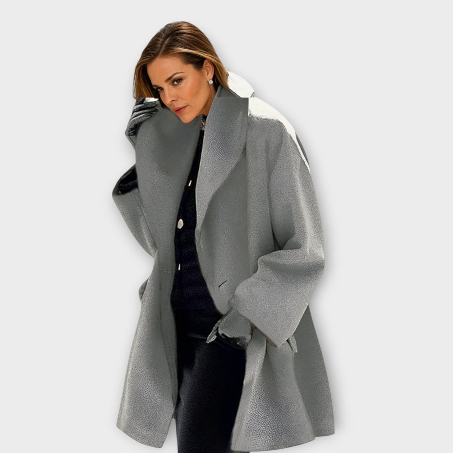 Ladies Large Parka Coat with Fuzzy Hood