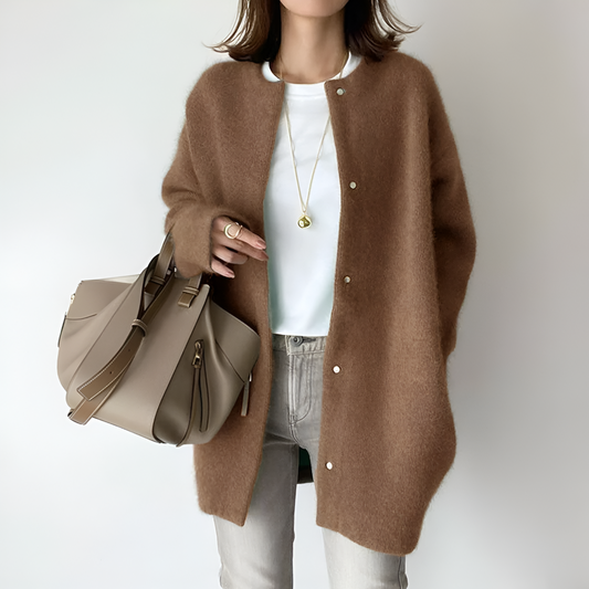 Soft Women's Long Sleeve Wool Knit Sweater - BritishElegance