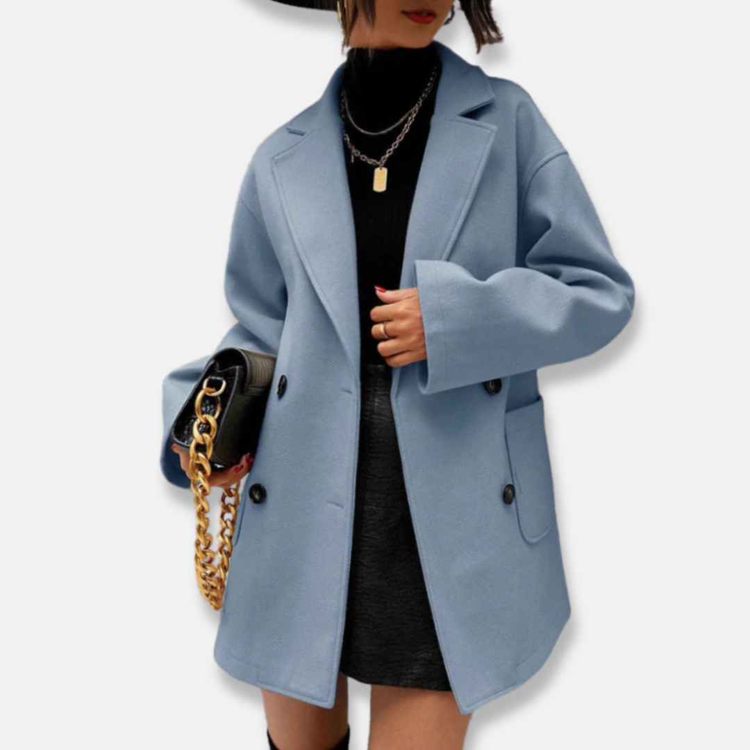 Women’s Boxy Double-Breasted Coat