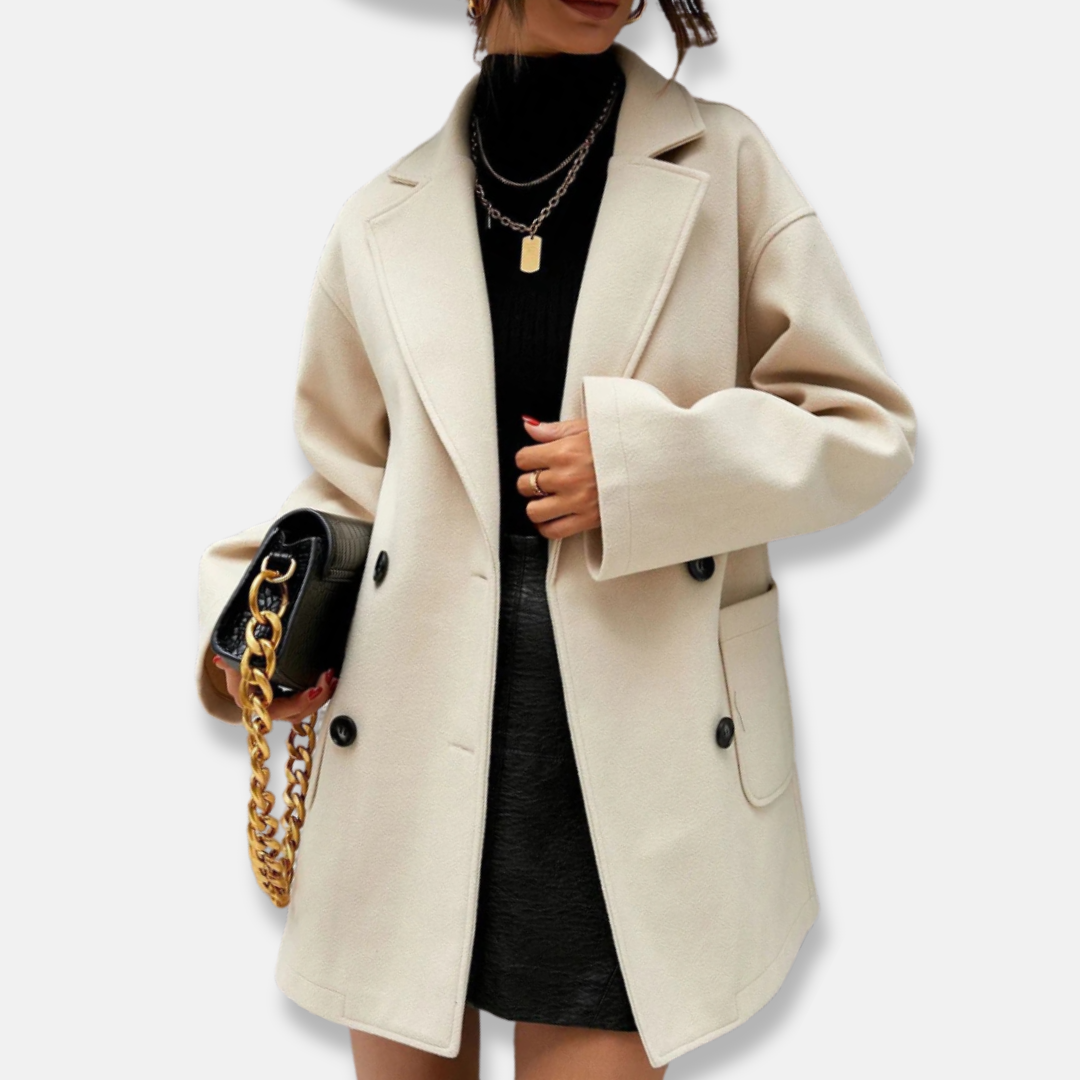 Women’s Boxy Double-Breasted Coat