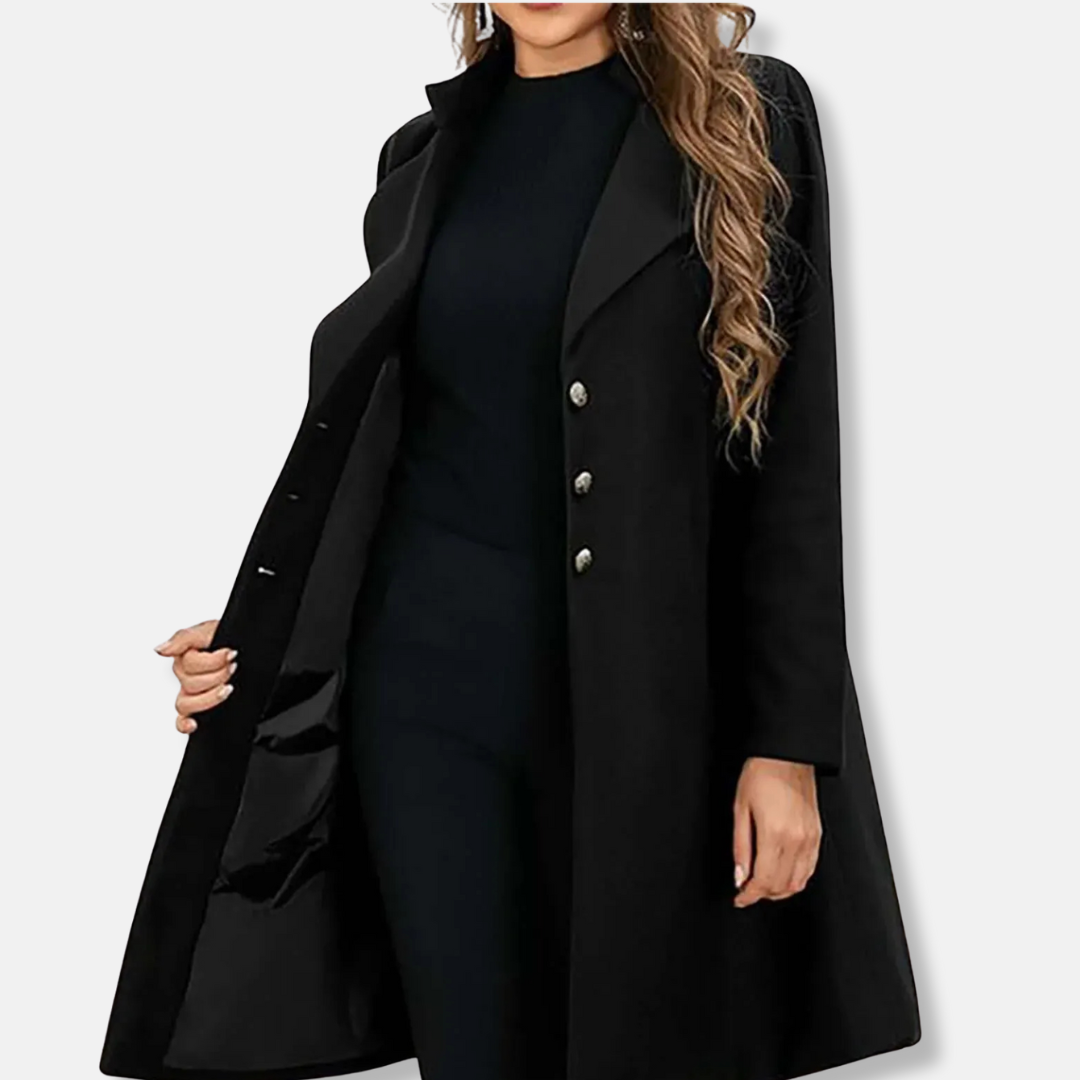 Women’s Elegant Long A-Line Coat