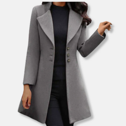 Women’s Elegant Long A-Line Coat