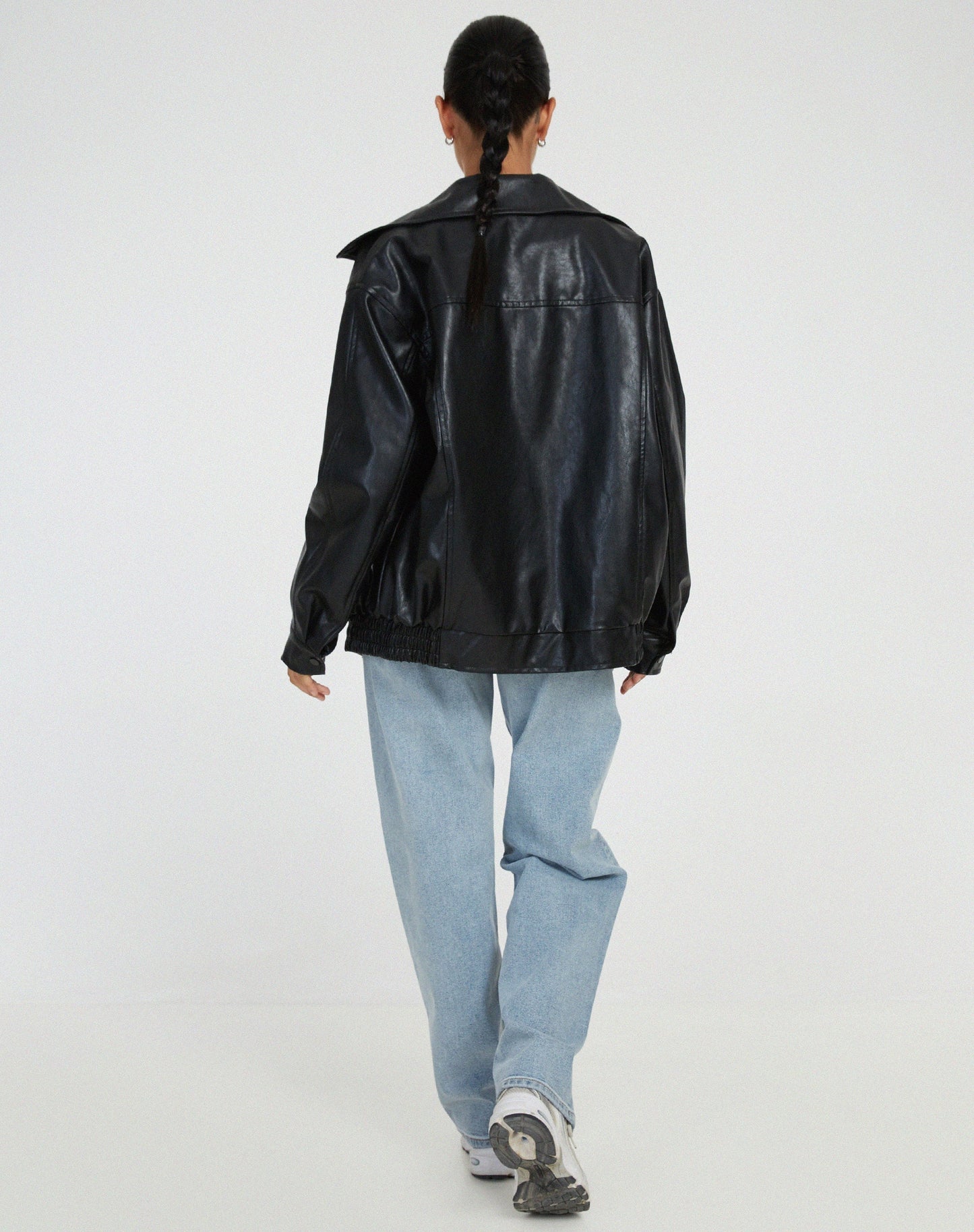 Violet | Women's Oversized Vegan Leather Jacket