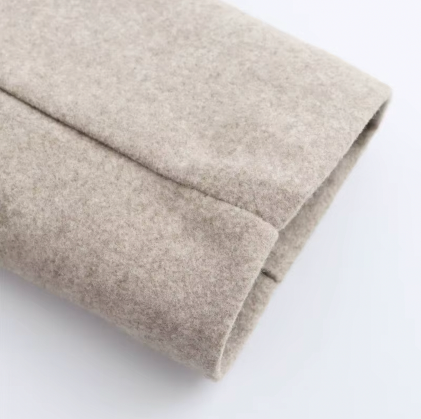 Women’s Beige Double-Breasted Trench Coat with Faux Fur Collar – Belted Longline Design