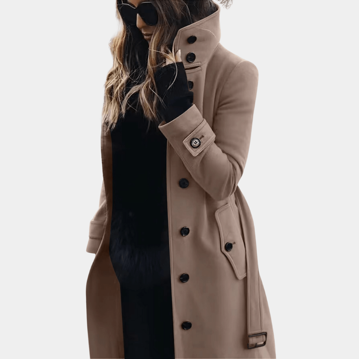 Ladies Classic Long Winter Coat - BritishElegance